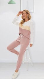Novastelix Two Piece Outfits for Women,Long Sleeve Crewneck Pullover Tops and Pants Sweatsuits Lounge Set with Pockets - Image 4
