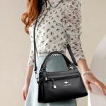 Novastelix Elegant 100% Genuine Cowhide Handbag - Designer Crossbody Bag with Exquisite Hardware for Women - Image 6