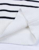 Novastelix Cozy Striped Quarter Zip Pullover Sweater for Women - Knitted Warmth and Style - Image 5