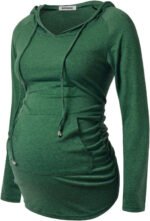 Novastelix Cozy Long Sleeve Maternity Hoodie - Stylish Casual Sweatshirt for Expecting Moms