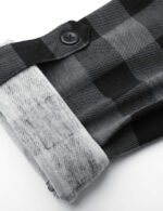 Novastelix Chic Women's Soft Stretchy Knit Plaid Button-Down Blouse with Roll-Up Sleeves - Image 5