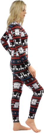Novastelix Stay Warm and Cozy: Women's Thermal Fleece-Lined Long Johns Underwear Set for Cold Weather - Image 3