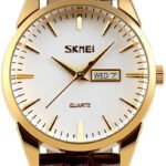 Novastelix Stylish Women's Waterproof Black Leather Band Quartz Watch - Perfect Gift for Her!