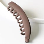 Novastelix Frosted Solid Color Banana Hair Clips ?C Fashion Ponytail Barrettes & Hair Claws for Women - Image 3
