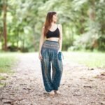 Novastelix Chic Women's Bohemian Harem Pants with Smocked Waist - Perfect for Yoga & Casual Style! - Image 4