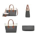 Novastelix Chic Brynlee Women's Navy Tote Bag & Wristlet Wallet Set - Trendy Crossbody Handbag by Mia K - Image 6