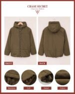 Novastelix Stylish & Cozy Women's Petite Hooded Puffer Jacket - Full Zipper & Pockets for Ultimate novastelix - Image 4
