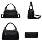 Novastelix Elegant 100% Genuine Cowhide Handbag - Designer Crossbody Bag with Exquisite Hardware for Women - Image 4