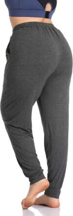 Novastelix Plus Size Women's Casual Lounge Yoga Pants - Cozy Joggers with Drawstring & Pockets - Image 3