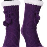 Novastelix Cozy Fleece-Lined Non-Slip Winter Slipper Socks for Women with Grippers