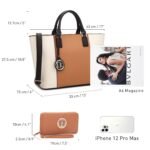 Novastelix Women's Stylish Large Tote Shoulder Bag - Versatile Satchel for Work and Everyday Use - Image 5