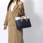 Novastelix Chic Brynlee Women's Navy Tote Bag & Wristlet Wallet Set - Trendy Crossbody Handbag by Mia K - Image 2