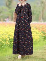 Novastelix Vintage Floral Dress Woman 2025 ZANZEA Autumn Bohemian Long Dresses Casual Long Sleeve Maxi Vestidos Loose Robe Femme Oversize - Image 19