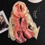 Novastelix 2024 NEW Fashion Women Cut Flowers Hollow Lace Gradient Flower Silk Scarf Spring Shawls and Wraps Towel Femme Beach Sjaals - Image 30