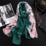 Novastelix 2024 NEW Fashion Women Cut Flowers Hollow Lace Gradient Flower Silk Scarf Spring Shawls and Wraps Towel Femme Beach Sjaals - Image 19