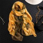 Novastelix 2024 NEW Fashion Women Cut Flowers Hollow Lace Gradient Flower Silk Scarf Spring Shawls and Wraps Towel Femme Beach Sjaals - Image 37