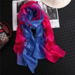 Novastelix 2024 NEW Fashion Women Cut Flowers Hollow Lace Gradient Flower Silk Scarf Spring Shawls and Wraps Towel Femme Beach Sjaals - Image 18