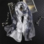 Novastelix 2024 NEW Fashion Women Cut Flowers Hollow Lace Gradient Flower Silk Scarf Spring Shawls and Wraps Towel Femme Beach Sjaals - Image 17