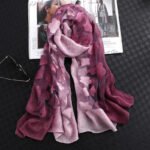 Novastelix 2024 NEW Fashion Women Cut Flowers Hollow Lace Gradient Flower Silk Scarf Spring Shawls and Wraps Towel Femme Beach Sjaals - Image 2