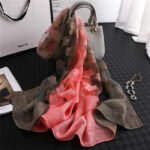 Novastelix 2024 NEW Fashion Women Cut Flowers Hollow Lace Gradient Flower Silk Scarf Spring Shawls and Wraps Towel Femme Beach Sjaals - Image 36