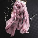 Novastelix 2024 NEW Fashion Women Cut Flowers Hollow Lace Gradient Flower Silk Scarf Spring Shawls and Wraps Towel Femme Beach Sjaals - Image 38