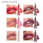 Novastelix YOUNG VISION 6 Colors Fine Shimmering Hydrating Pipe Lip Gloss Moisturizing Crystal Gloss Lip Gloss Layering Lip Makeup - Image 5