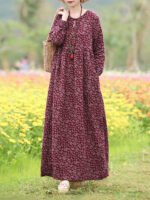 Novastelix Vintage Floral Dress Woman 2025 ZANZEA Autumn Bohemian Long Dresses Casual Long Sleeve Maxi Vestidos Loose Robe Femme Oversize - Image 6