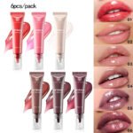 Novastelix YOUNG VISION 6 Colors Fine Shimmering Hydrating Pipe Lip Gloss Moisturizing Crystal Gloss Lip Gloss Layering Lip Makeup - Image 8