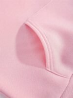 Novastelix Women'S Hooded Sweatshirt with Heart Print Casual Long Sleeve Pullover with Kangaroo Pockets Simple Design Showing Natural Style - Image 4