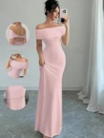 Novastelix Off Shoulder Party Dress, Women??s Sleeveless Sexy Bodycon Midi Dress, Elegant Bandage Cocktail Dress for Night Out - Image 7