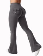 Novastelix Flared High-Waist Yoga Pants for Women with Belt & Pockets ?C Stylish & Comfy - Image 5