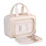 Novastelix Multi-Layer Travel Cosmetic Bag ?? PU Makeup Brush & Skincare Organizer, Waterproof - Image 3