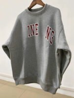 Novastelix Women's sweatshirt for autumn and winter 2025, novastelixable and casual round neck long sleeved gray warm pure cotton sportswear - Image 2