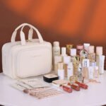 Novastelix Multi-Layer Travel Cosmetic Bag ?? PU Makeup Brush & Skincare Organizer, Waterproof - Image 4