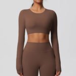 Novastelix Yoga Shirts For Women Long Sleeve With Padded Fitness Running Gym Clothes Workout Dry Fit Breathable High Elastic Sports Top - Image 13