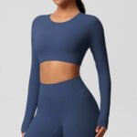 Novastelix Yoga Shirts For Women Long Sleeve With Padded Fitness Running Gym Clothes Workout Dry Fit Breathable High Elastic Sports Top - Image 3