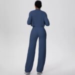 Novastelix Women's 2-Piece Yoga Set ?? Backless Vest with Chest Pad & Zipper Long Sleeve Pants - Image 2