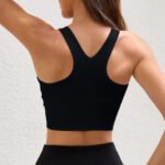 Novastelix Women's Ruched Racerback Sports Bra Top ?? V-Neck, High Elastic, Yoga & Running - Image 2