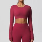 Novastelix Yoga Shirts For Women Long Sleeve With Padded Fitness Running Gym Clothes Workout Dry Fit Breathable High Elastic Sports Top - Image 6