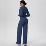Novastelix Women's 2-Piece Yoga Set ?? Backless Vest with Chest Pad & Zipper Long Sleeve Pants - Image 3
