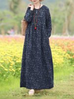 Novastelix Vintage Floral Dress Woman 2025 ZANZEA Autumn Bohemian Long Dresses Casual Long Sleeve Maxi Vestidos Loose Robe Femme Oversize - Image 10