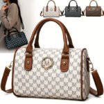 Novastelix Stylish Women's Faux Leather Crossbody Bag with Elegant Gold "M" Accent - Image 3