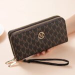 Novastelix Sleek Double Zipper Wallet with M Letter Detail ?C Stylish Wristlet Clutch for Men & Women