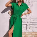Novastelix Summer Shirt Collar Waist Skirt - Image 2