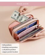 Novastelix Sleek Double Zipper Wallet with M Letter Detail ?C Stylish Wristlet Clutch for Men & Women - Image 5
