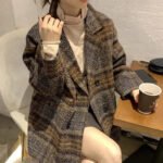 Novastelix Checkered Coat for Women 2025 Spring New Korean Edition Retro Western Style Reduced Age Small Fragrant Whisper Coat for Women WF - Image 2
