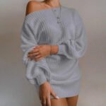 Novastelix Cold Shoulder Knit Sweater Dress - Image 2