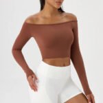 Novastelix Women's One-Shoulder Yoga Long Sleeve Top ?? Nude Feel, Quick-Dry, Tight Fit - Image 9