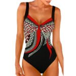 Novastelix Women's Vintage Print One-Piece Swimsuit ?? Tummy Control, Plus Size - Image 7