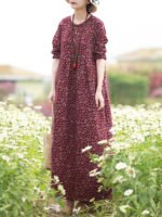 Novastelix Vintage Floral Dress Woman 2025 ZANZEA Autumn Bohemian Long Dresses Casual Long Sleeve Maxi Vestidos Loose Robe Femme Oversize - Image 7
